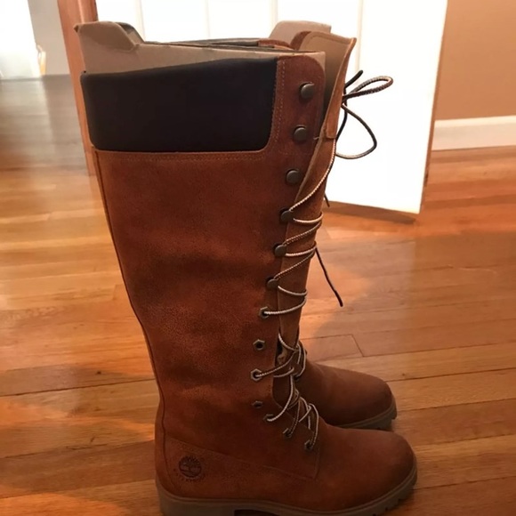 brown knee high timberland boots